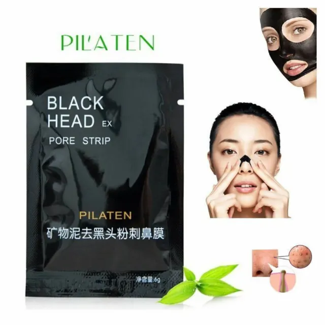 PILATEN Black Face Mask Blackhead Remover Deep Cleansing Peel Off Mask Mud UK