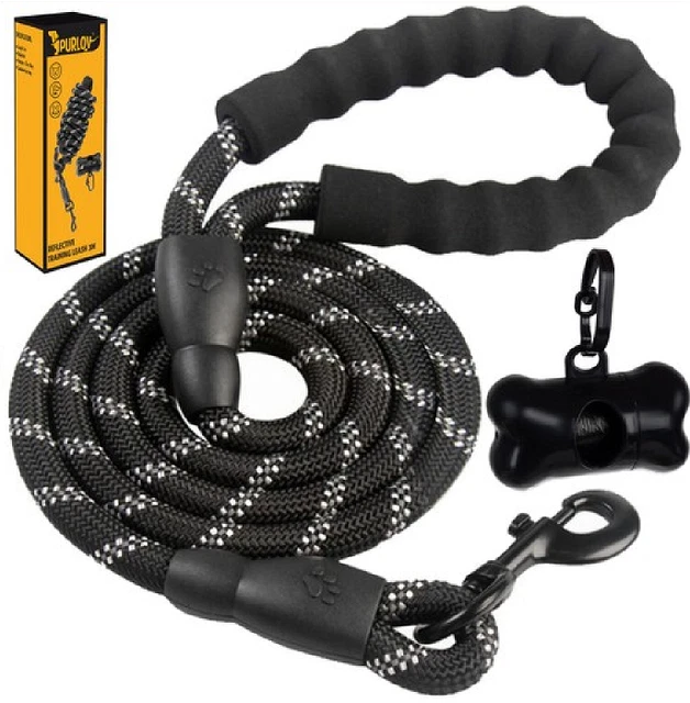 Lunghina Per Cani 10 Metri - Guinzaglio Lungo Addestramento, Nylon Resistente, Moschettone 360°, Manico Imbottito - Foto 3