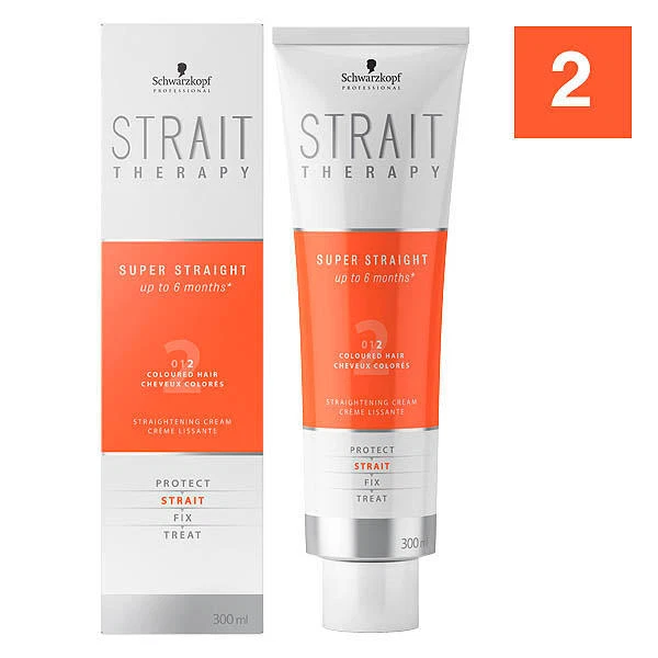 Schwarzkopf Strait Therapy Super Straight 2 Crème Redressage Cheveux Colorés 300