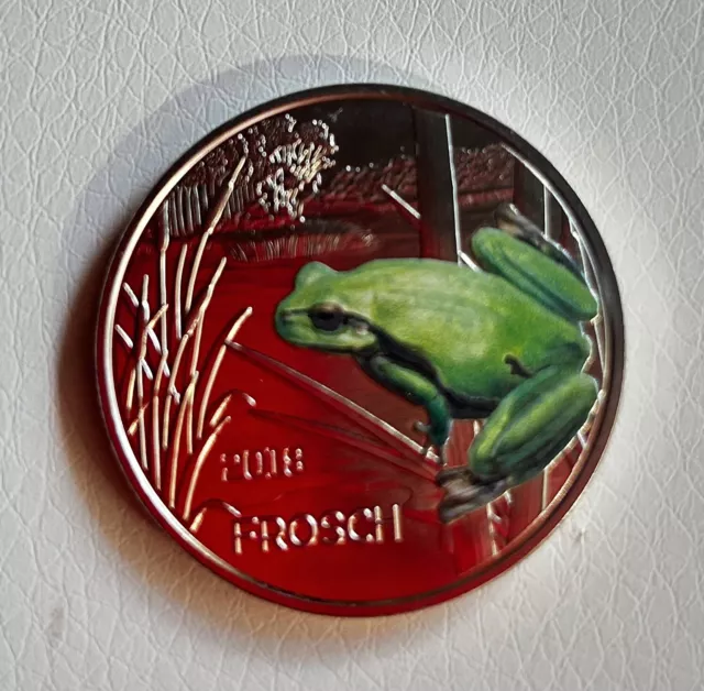 PIECE 3 €  AUTRICHE COMMEMORATIVE  LA  GRENOUILLE   2018  Phosphorescente