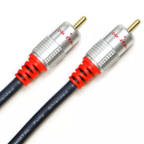 15m 1 RCA Male to Male Subwoofer Digital Coaxial Cable Lead Phono Audio Video