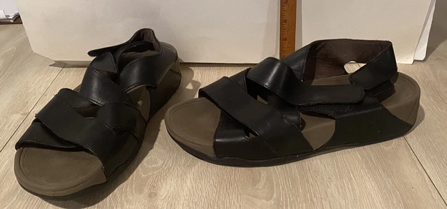 Micro wobbleboard sandals fitflop Black 212-001  Women’s  Size 10 Criss Cross