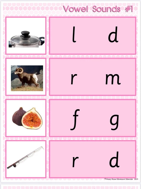 PINK SERIES Montessori Activity Ending Sounds Educational pink-series-montessori-activity-ending-sounds-educational