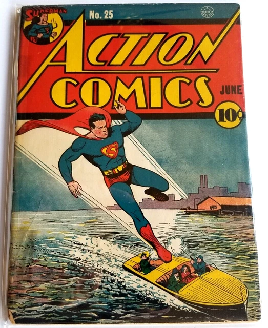 Action Comics #25 Gd- 1.8 (Dc 1941 ) Classic Golden Age Dc Superman