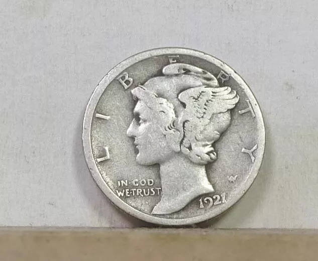 Mercury Dime 1921-D Very Good Condition NO RESERVE