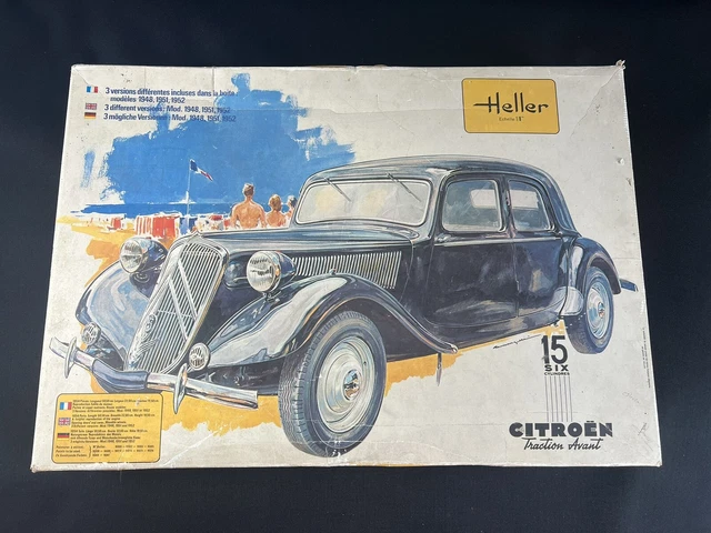 ANCIENNE GRANDE MAQUETTE Heller Citroen Traction 15 six cylindres 1/8