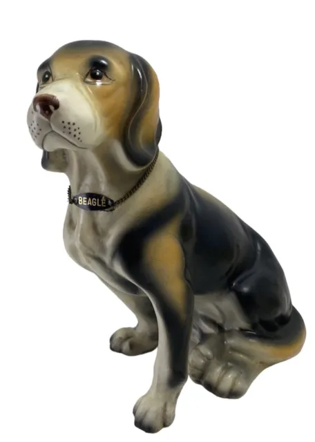 Enesco Japan Beagle Dog 8 Inch Ceramic Figurine Collectible Vintage