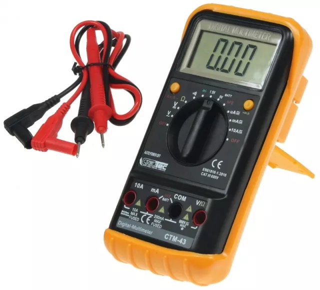 Digital-Multimeter "CTM-43 big" mit Gummiholster, Hold