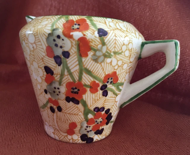 Grimwades Royal Winton English Pottery Chintz Creamer Orange AsianFloral Pattern