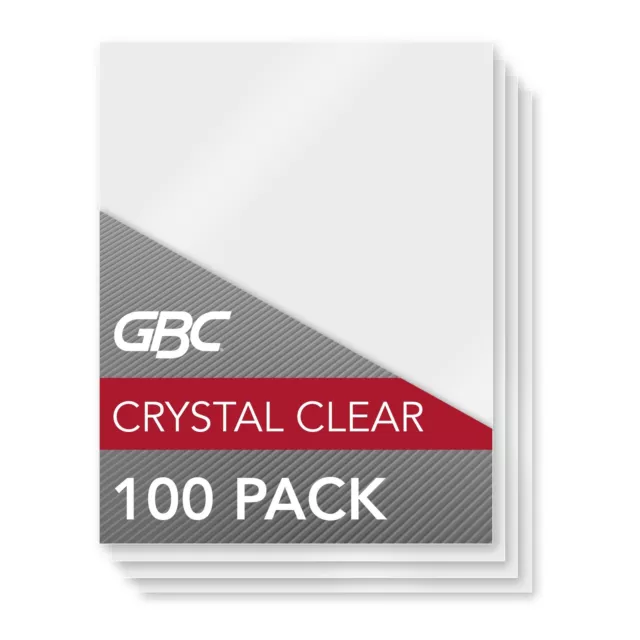 GBC Crystal Clear Thermal Laminating Pouches, Letter Size, 5 mil, 100 Pack