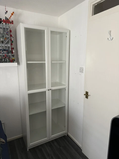 IKEA BILLY BOOKCASE w/ Glass Doors - Read Description £40.00 - PicClick UK