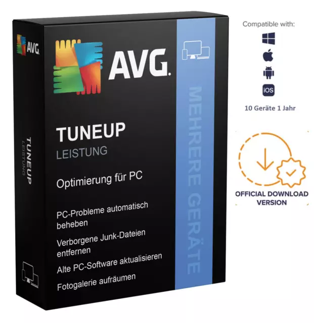 AVG Tuneup 2024 Utilities 10 Geräte PC Mac | 1-2 Jahre | Vollversion KEY 3