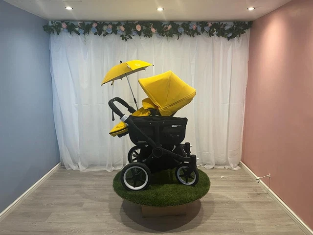 Bugaboo donkey 2 Mono- Black & Yellow -Professionally Restored