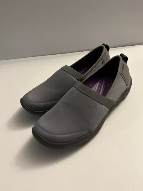 Crocs Womens Size 5 Duet Busy Day 2.0 Slip On Sneaker Shoes Gray Size 201884