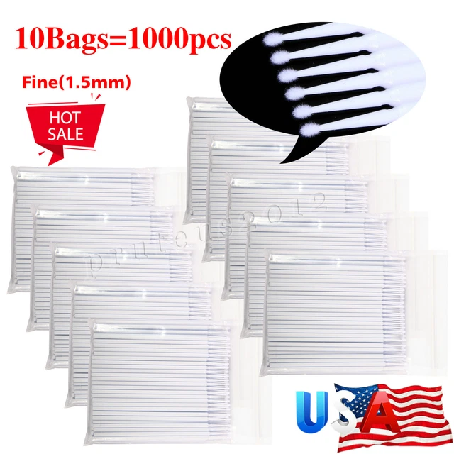 1000pc Dental Micro Brush Disposable Materials Tooth Applicators Fine 1.5mm