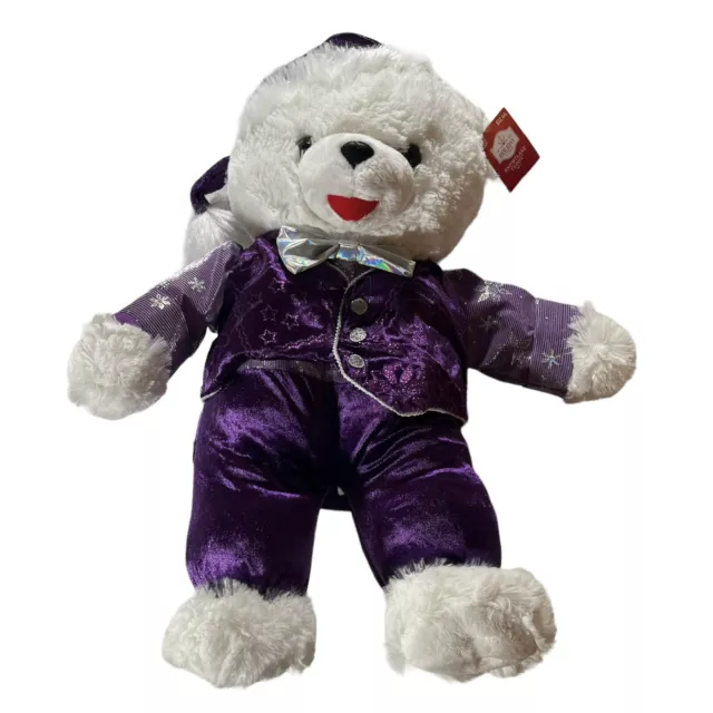 Holiday Time 15 inch Snowflake Teddy Bear 2022, Snowflake Blue Ski Wear Boy  