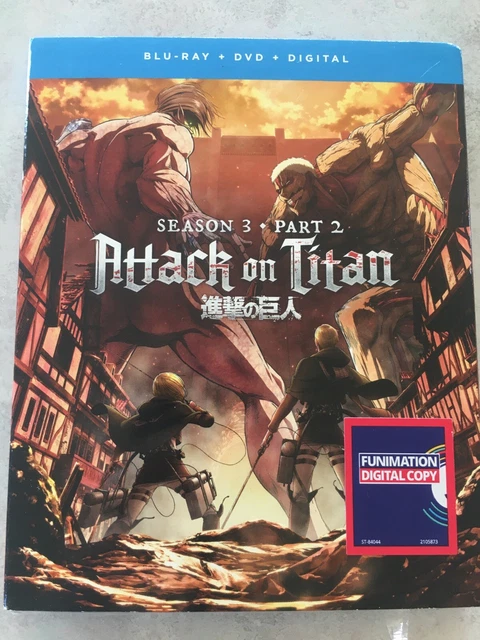 ATTACK ON TITAN Season 3 Part 2 Blu-Ray & DVD w Slipcover Canada NO DC ...