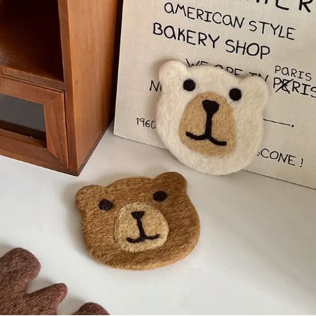 (11)Bear Coaster Skin Friendly Durable Size Bear Wool Felt Coaster For