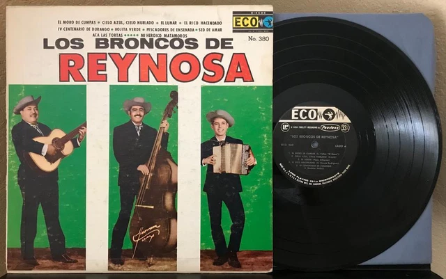 Los Broncos De Reynosa 1965 Self-Titled Lp~Eco Black Hi-Fi Lbl Us Press~Norteno