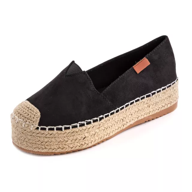 Damenschuhe Stil Espadrilles Seil für Sommer Keilabsätze Flatform Toocool A8696