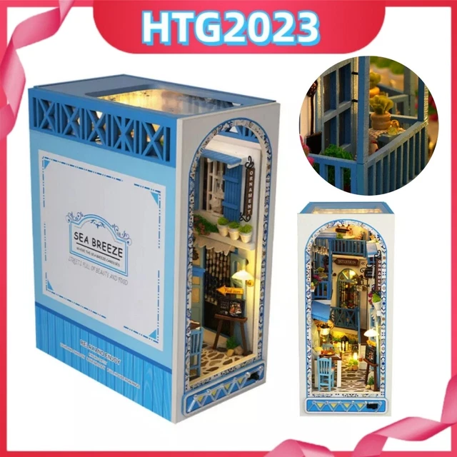 Cjeuxnr DIY Book Nook Kit - 3D Miniatur Bahnhof Für Bücherregal