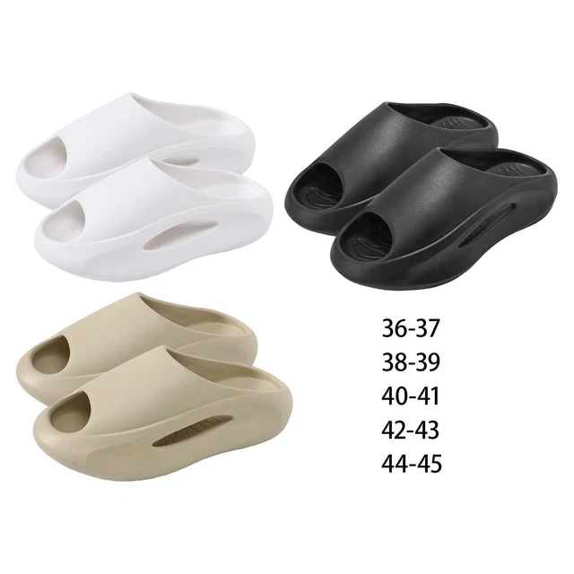 Paio di pantofole unisex, comodi sandali antiscivolo da bagno con punta aperta,