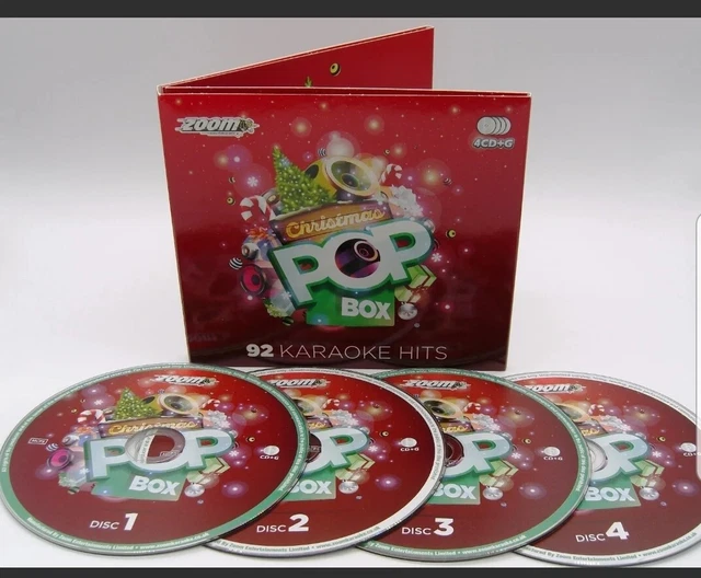 Zoom Karaoke Christmas Pop Box Party Pack - 4 CD+G Box Set - 92 Songs