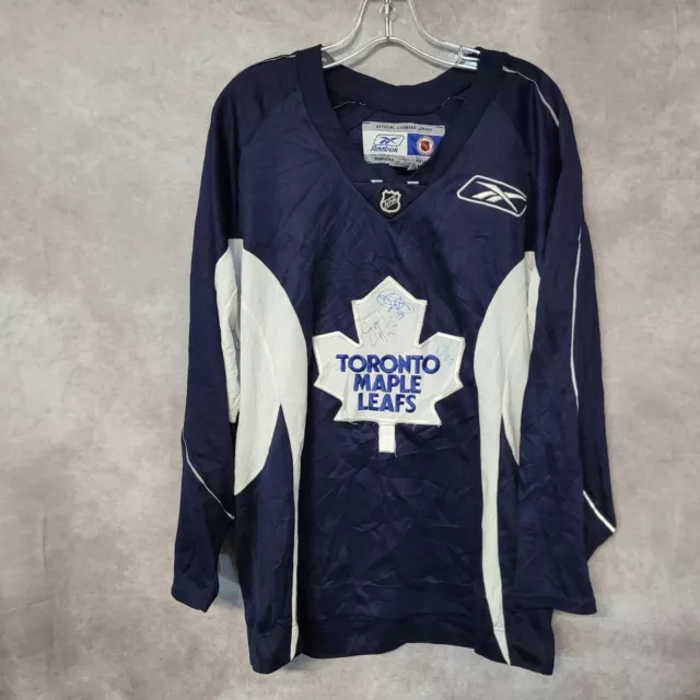 Autographed Reebok CCM NHL Toronto Maple Leafs Hockey Jersey Mens M