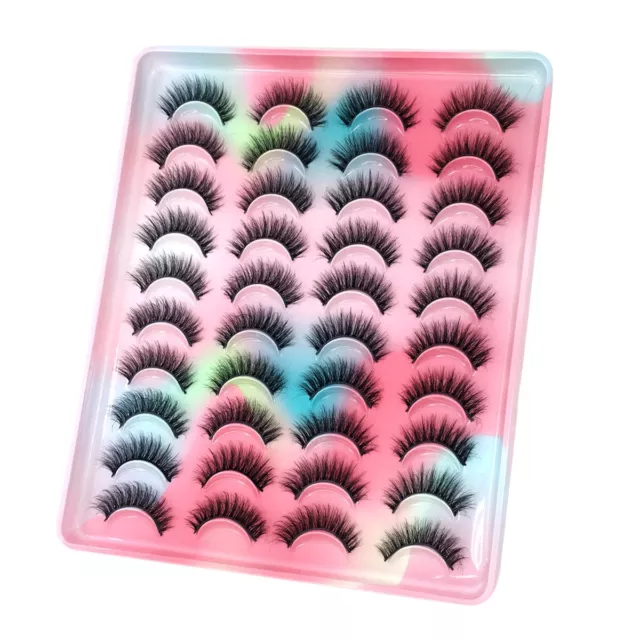 20 Paar 3D Echthaar Wimpern 100% Mink Lashes Fake False Faux Eyelashes HL01