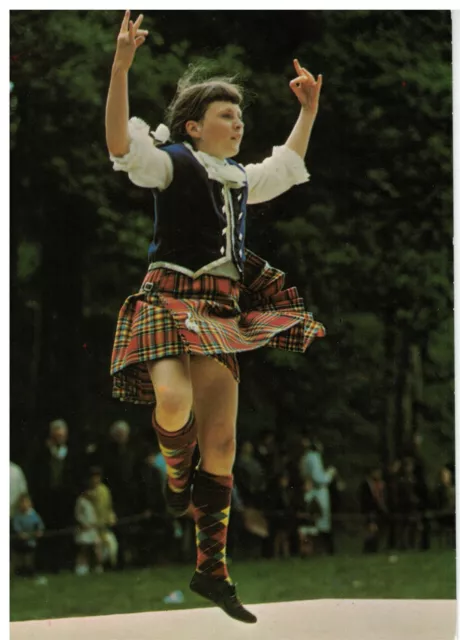 Young Scottish Dancer Competitions in Outer Hebrides Scotland Postcard