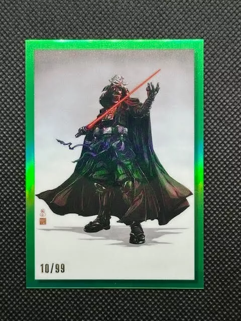 Topps Chrome Star Wars Galaxy 2023 GV 12 Reimagined /99 Green Darth Vader