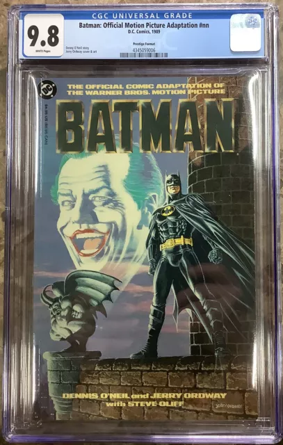 Batman: Official Movie Adaptation CGC 9.8 DC 1989 Prestige Format Comic Book