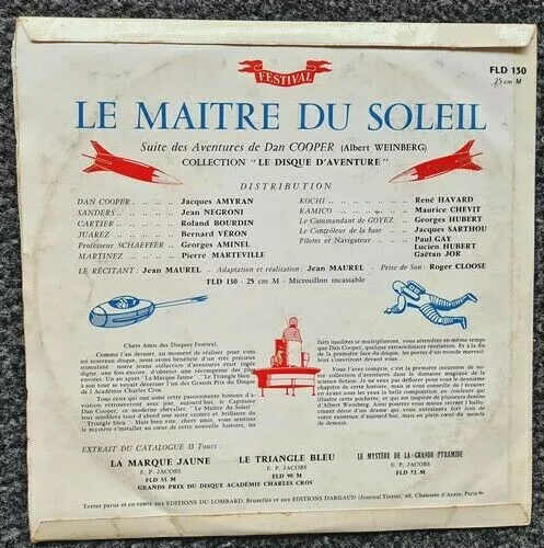 Eo 1958 Disque Lu Albert Weinberg Aventures De Dan Cooper : Le Maître Du Soleil 2