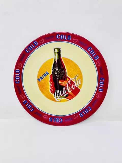 Vintage Drink Coca Cola Gibson Melamine 10.5” Coke Bottle Dinner Plate 2002
