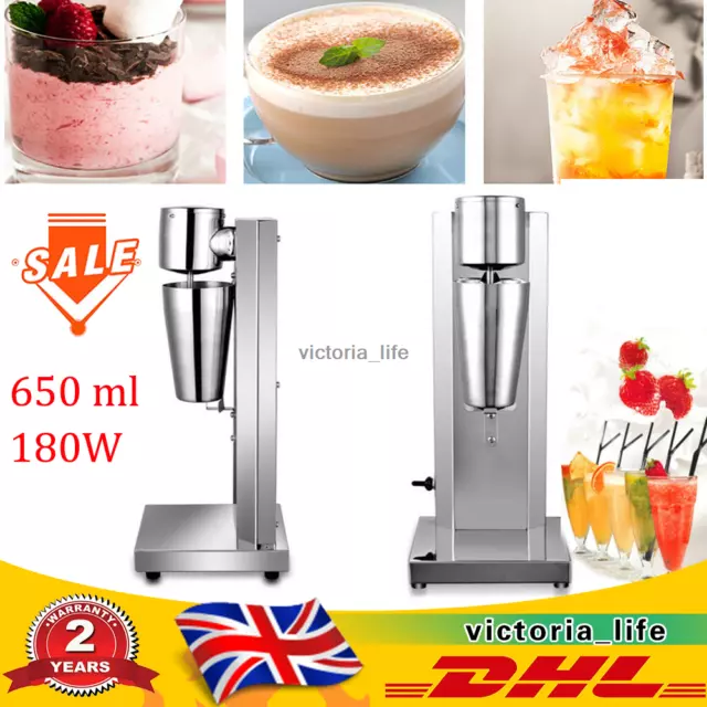 Commercial Stainless Milk Shake Machine Electric 110V 180W 650ML Drink Mixer