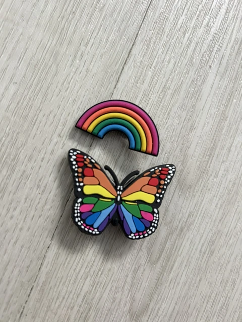 Ciondolo scarpe arcobaleno pacchetto farfalla accessori scarpe bambini