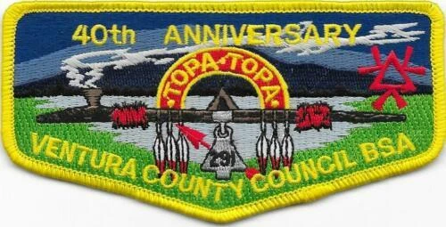 Boy Scout OA 291 Topa Topa Lodge 40th Anniversary Flap