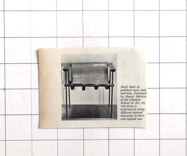 1962 Deck Chair Designed By Darryl Mackie Of Glasgow School Of Art
