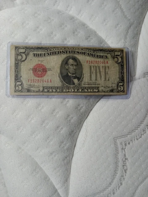 1928 G Red Seal $2 Two Dollar  STAR NOTE  old note