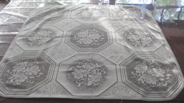 Vintage pretty  Lace  Cream Table Cloth 80 cms x 72 cms