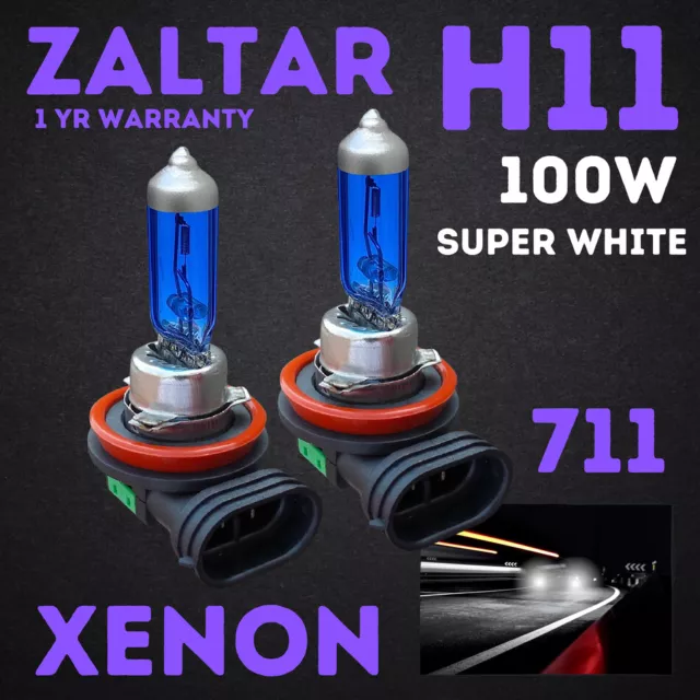 H11 Xenón Blanco 711 Faro 100w Pgj19-2 Delantero Antiniebla DRL Coche Bombillas