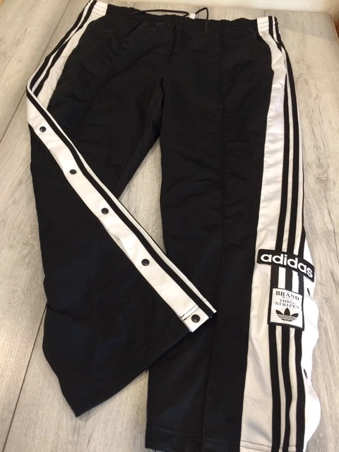 RETRO ADIDAS POPPERS Tracksuit Bottoms Size 3X Ladies 28 30 Black 12.00 PicClick UK