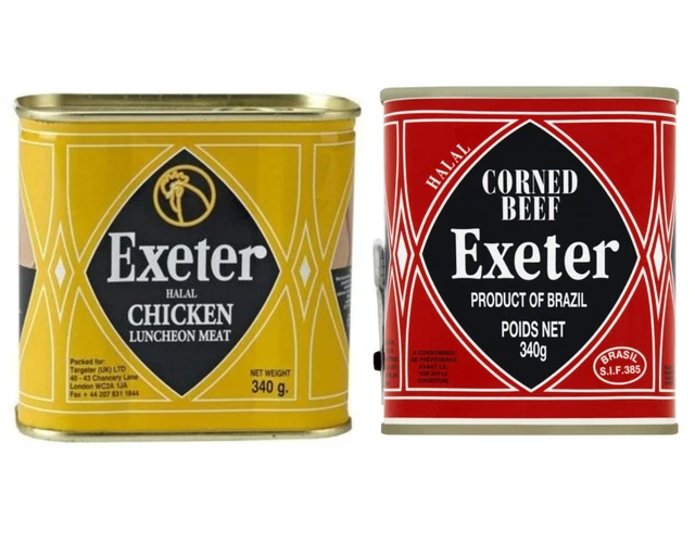 Exeter carne pranzo manzo in scatola/pollo 340 g