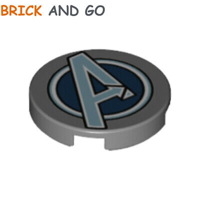 1 x LEGO 45984 Plaque (gris dark grey) Round Tile 2x2 Avengers Logo NEUF NEW