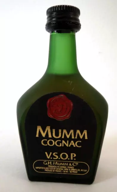 Original Vintage Sample Size GH Mumm & Co Mumm Cognac VSOP Empty Bottle Product