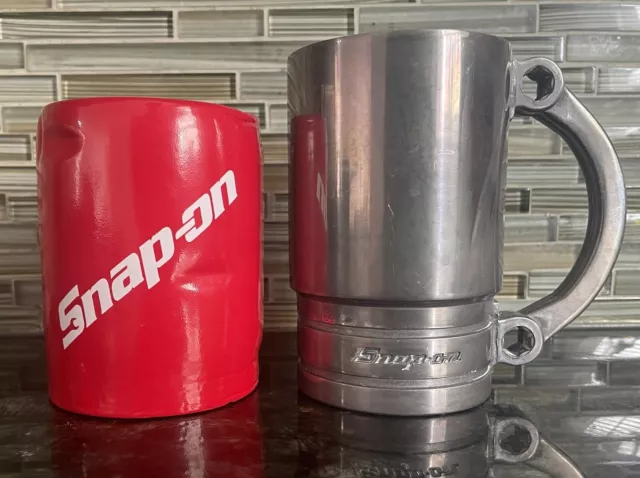 Snap-on tools "ALUMINUM" Flankard 5/8 SF201 Socket Wrench Handle Mug And Koozie