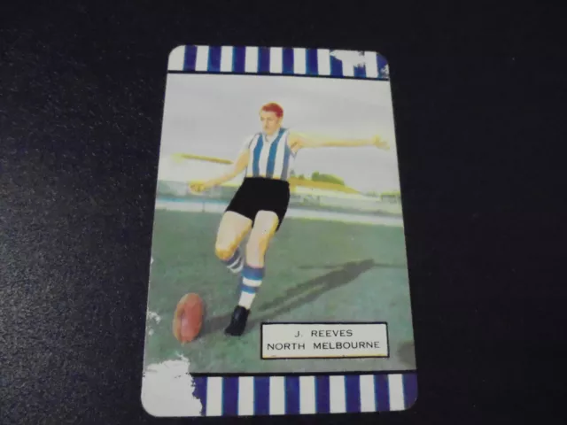 1954 Coles Series 1 Vfl Football Card - J. Reeves - Nth Melb