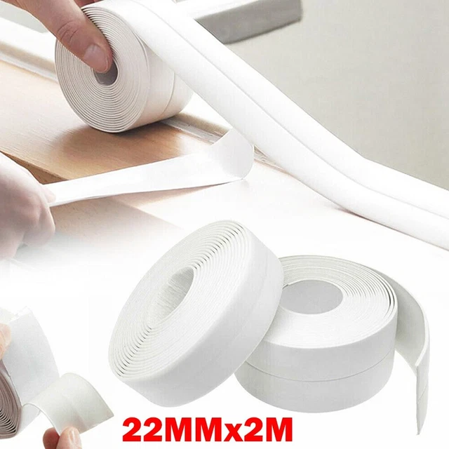 Tira de sellado de PVC de alta calidad para lavabo bañera y paredes 2M x 22 mm