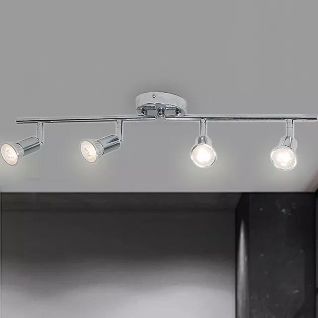 LED Modern 4Head Track Lighting Kits Flush Mount Wall/Ceiling Spot Light Fixture