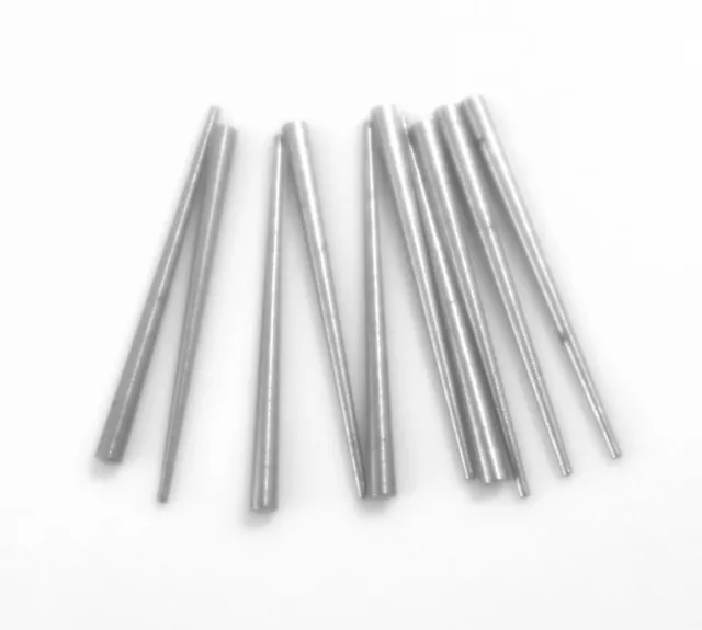 STEEL CLOCK TAPER PINS 11mm Long : Tapered Diameter 0.30mm - 0.60mm : Pack of 10